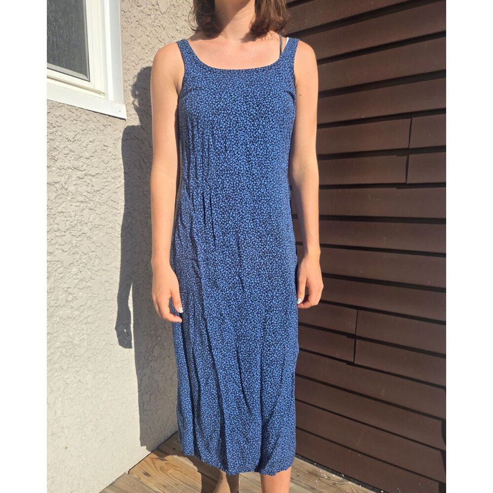 Women's Vintage Faded Glory Grunge 1990s Floral Print Lightweight Maxi Dress